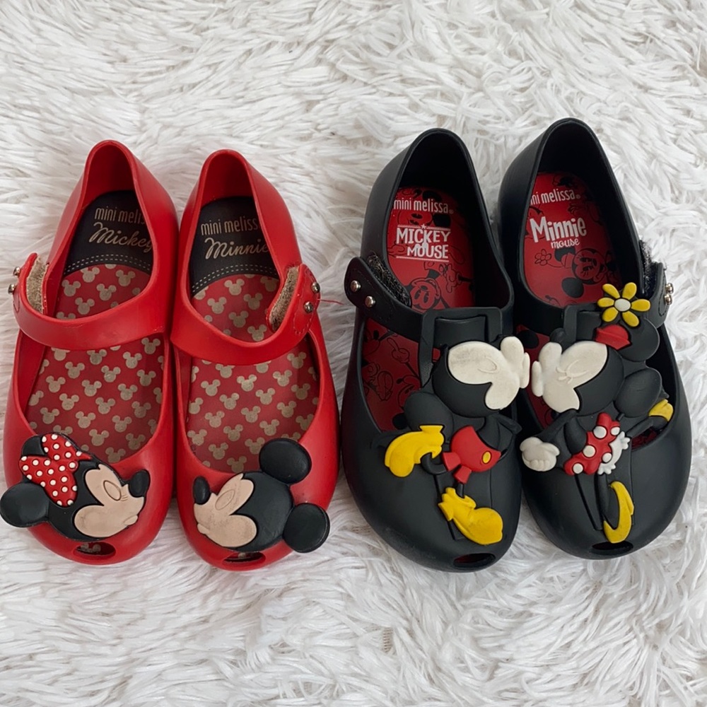 Mini Melissa lot of toddlers girl shoes 2 Pairs